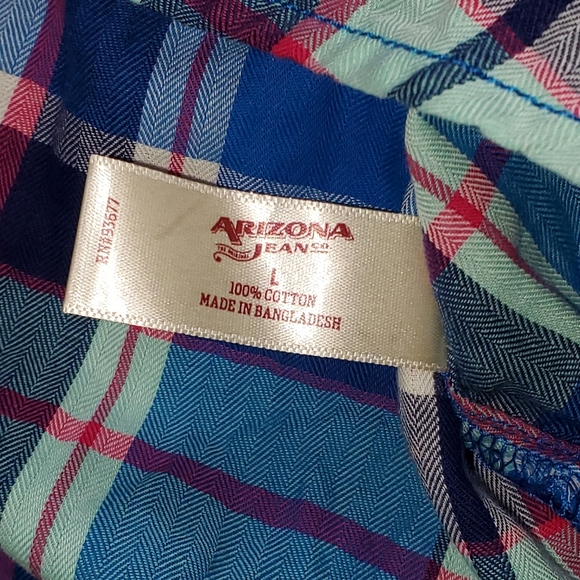 Arizona Jean Co 100% Cotton Plaid Tunic - Picture 7 of 9